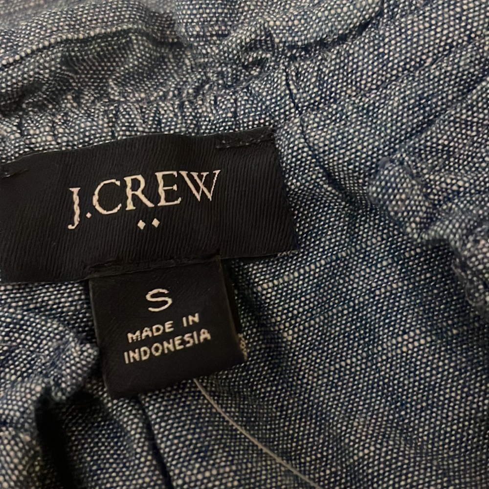 JCrew Chambray Ruffle Top - Picture 3 of 9